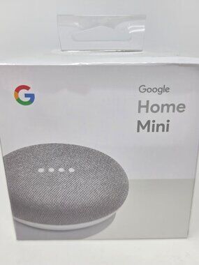 New Sealed Google Home Mini Smart Speaker w Google Assistant Chalk (GA00210-US)